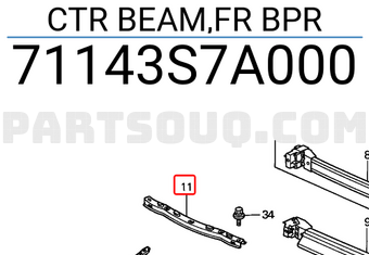 Honda 71143S7A000 CTR BEAM,FR BPR