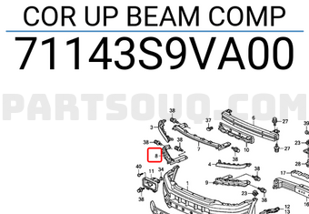 Honda 71143S9VA00 COR UP BEAM COMP