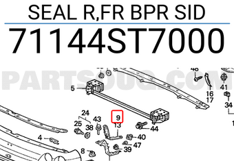 Honda 71144ST7000 SEAL R,FR BPR SID