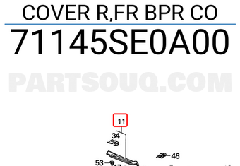 Honda 71145SE0A00 COVER R,FR BPR CO