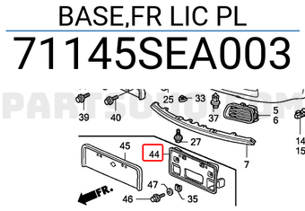 Honda 71145SEA003 BASE,FR LIC PL
