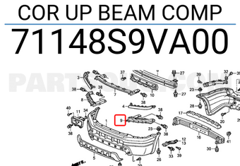 Honda 71148S9VA00 COR UP BEAM COMP