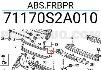 Honda 71170S2A010 ABS,FRBPR