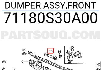 Honda 71180S30A00 DUMPER ASSY,FRONT