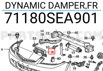 Honda 71180SEA901 DYNAMIC DAMPER,FR