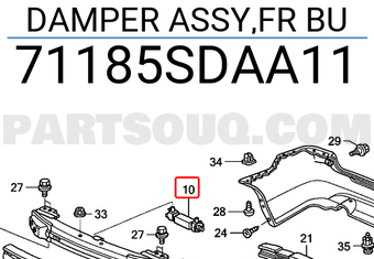 Honda 71185SDAA11 DAMPER ASSY,FR BU