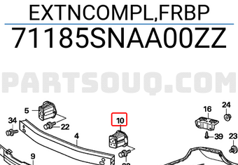 Honda 71185SNAA00ZZ EXTNCOMPL,FRBP