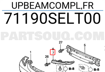 Honda 71190SELT00 UPBEAMCOMPL,FR
