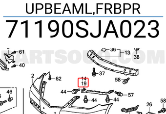 Honda 71190SJA023 UPBEAML,FRBPR