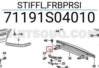 Honda 71191S04010 STIFFL,FRBPRSI
