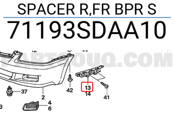 Honda 71193SDAA10 SPACER R,FR BPR S