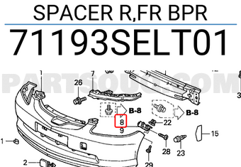 Honda 71193SELT01 SPACER R,FR BPR