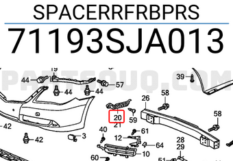 Honda 71193SJA013 SPACERRFRBPRS