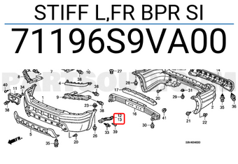 Honda 71196S9VA00 STIFF L,FR BPR SI