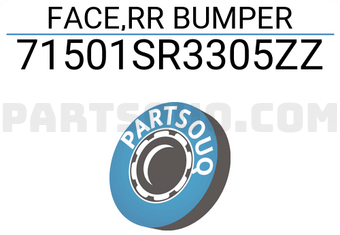 Honda 71501SR3305ZZ FACE,RR BUMPER