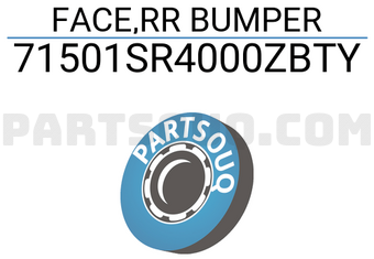 Honda 71501SR4000ZBTY FACE,RR BUMPER