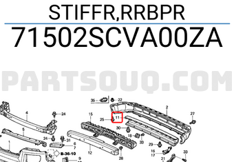 Honda 71502SCVA00ZA STIFFR,RRBPR