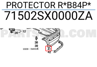 Honda 71502SX0000ZA PROTECTOR R*B84P*