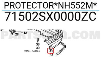 Honda 71502SX0000ZC PROTECTOR*NH552M*