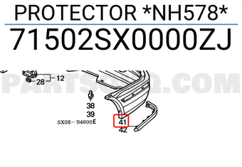 Honda 71502SX0000ZJ PROTECTOR *NH578*