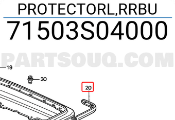 Honda 71503S04000 PROTECTORL,RRBU