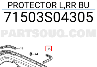 Honda 71503S04305 PROTECTOR L,RR BU