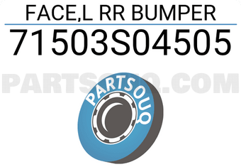 Honda 71503S04505 FACE,L RR BUMPER