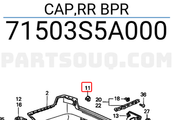 Honda 71503S5A000 CAP,RR BPR
