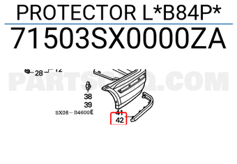 Honda 71503SX0000ZA PROTECTOR L*B84P*