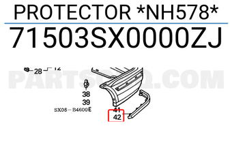 Honda 71503SX0000ZJ PROTECTOR *NH578*