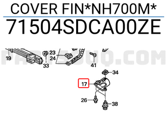 Honda 71504SDCA00ZE COVER FIN*NH700M*