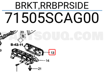 Honda 71505SCAG00 BRKT,RRBPRSIDE