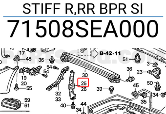 Honda 71508SEA000 STIFF R,RR BPR SI