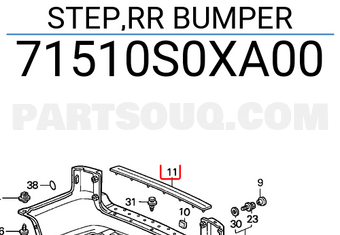 Honda 71510S0XA00 STEP,RR BUMPER
