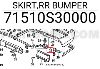 Honda 71510S30000 SKIRT,RR BUMPER