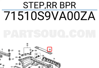 Honda 71510S9VA00ZA STEP,RR BPR