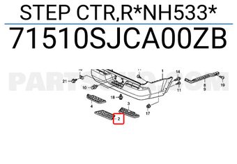 Honda 71510SJCA00ZB STEP CTR,R*NH533*