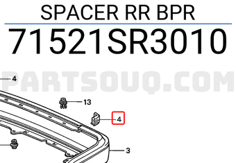 Honda 71521SR3010 SPACER RR BPR