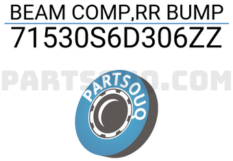 Honda 71530S6D306ZZ BEAM COMP,RR BUMP