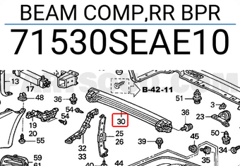 Honda 71530SEAE10 BEAM COMP,RR BPR