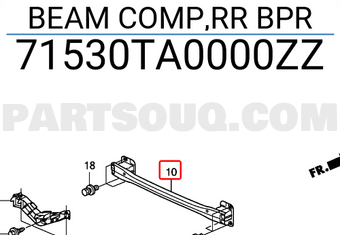 Honda 71530TA0000ZZ BEAM COMP,RR BPR