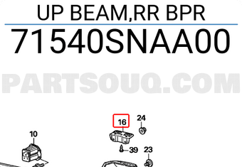 Honda 71540SNAA00 UP BEAM,RR BPR