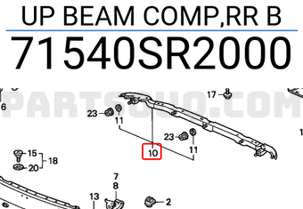 Honda 71540SR2000 UP BEAM COMP,RR B