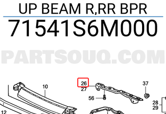 Honda 71541S6M000 UP BEAM R,RR BPR