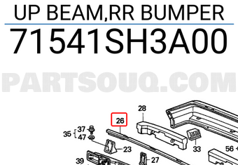 Honda 71541SH3A00 UP BEAM,RR BUMPER