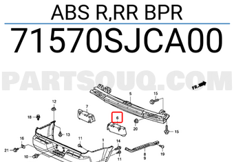 Honda 71570SJCA00 ABS R,RR BPR