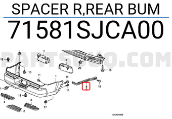 Honda 71581SJCA00 SPACER R,REAR BUM