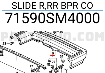 Honda 71590SM4000 SLIDE R,RR BPR CO
