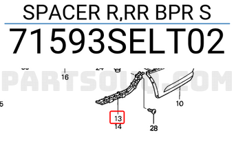Honda 71593SELT02 SPACER R,RR BPR S