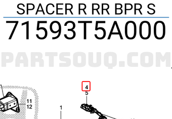 Honda 71593T5A000 SPACER R RR BPR S